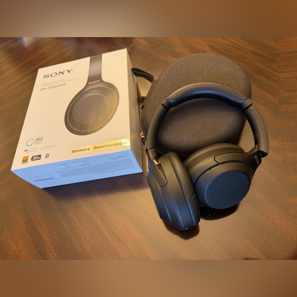 Sony Black Over-Ear Headphones with Case (WH-1000XM4)